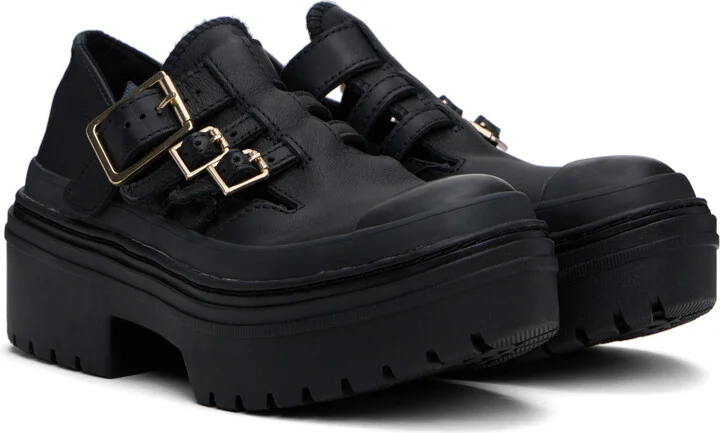 Converse Black Chuck Taylor All Star Mary Jane Platform Sneakers - Image 4