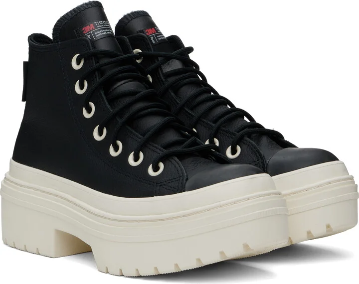 Converse Black Chuck Taylor All Star Platform Waterproof Sneakers - Image 4