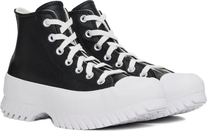Converse Black Leather Chuck Taylor All Star Lugged 2.0 Sneakers - Image 4