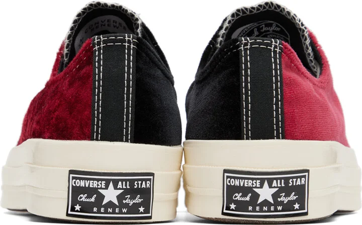Converse Black & Red Chuck 70 OX Sneakers - Image 2