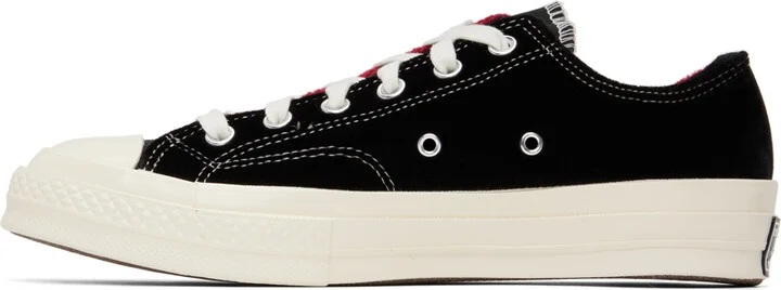 Converse Black & Red Chuck 70 OX Sneakers - Image 3