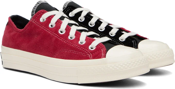 Converse Black & Red Chuck 70 OX Sneakers - Image 4
