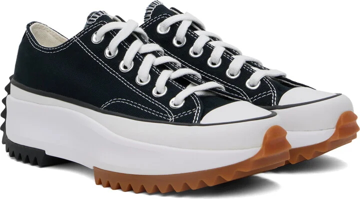 Converse Black Run Star Hike Canvas Platform Sneakers - Image 4