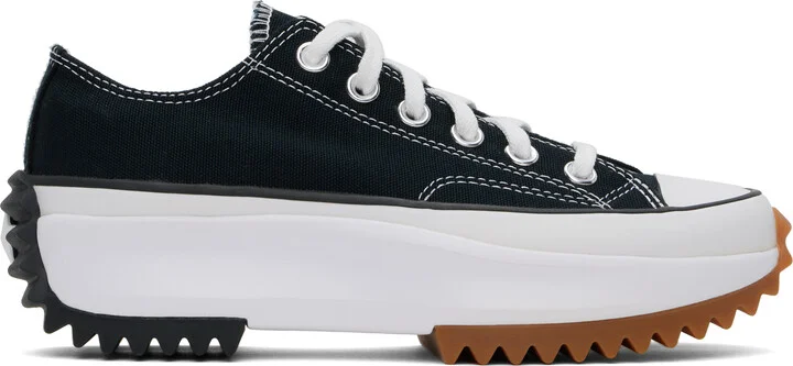 Converse Black Run Star Hike Canvas Platform Sneakers