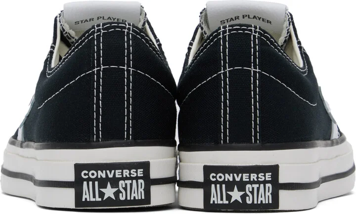 Converse Black Star Player 76 Low Top Sneakers - Image 2