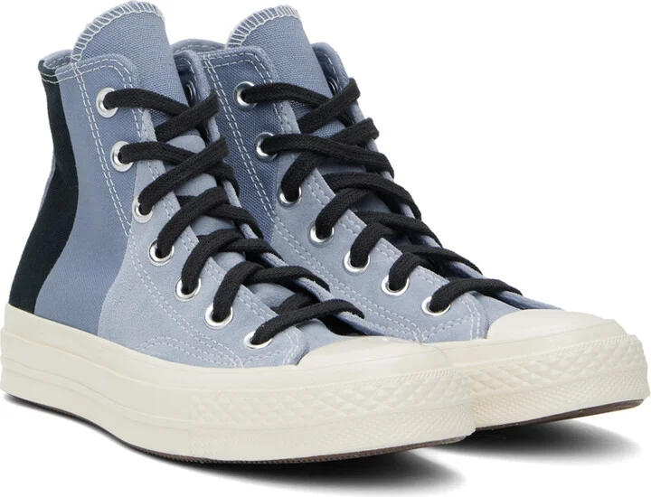 Converse Blue & Black Chuck 70 Patchwork Suede Sneakers - Image 4