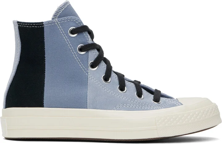 Converse Blue & Black Chuck 70 Patchwork Suede Sneakers