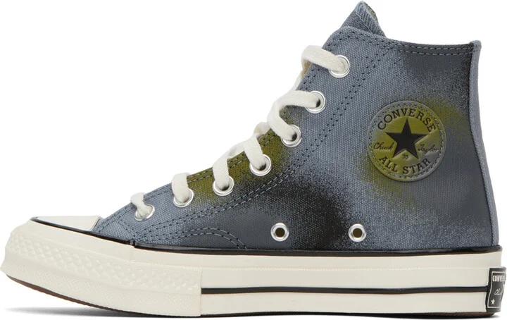 Converse Blue Chuck 70 Spray Paint Sneakers - Image 3