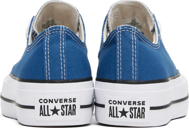 Converse Blue Chuck Taylor All Star Lift Platform Low Top Sneakers - Image 2