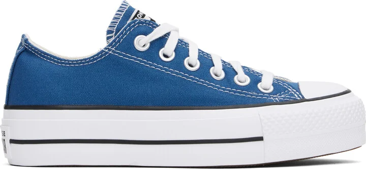 Converse Blue Chuck Taylor All Star Lift Platform Low Top Sneakers