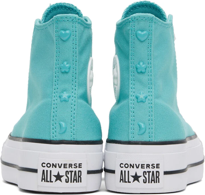 Converse Blue Chuck Taylor All Star Lift Platform Stars Sneakers - Image 2