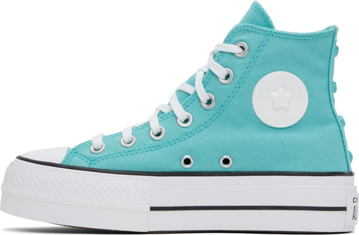 Converse Blue Chuck Taylor All Star Lift Platform Stars Sneakers - Image 3