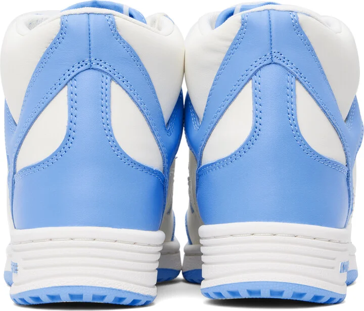 Converse Blue & Off-White Weapon Mid Top Sneakers - Image 2