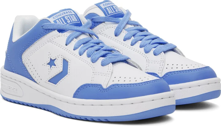 Converse Blue & White Weapon Low Top Sneakers - Image 4