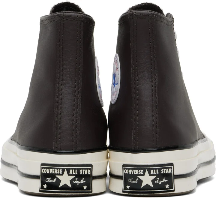 Converse Brown Chuck 70 Heritage Colour Leather High Top Sneakers - Image 2
