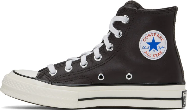 Converse Brown Chuck 70 Heritage Colour Leather High Top Sneakers - Image 3