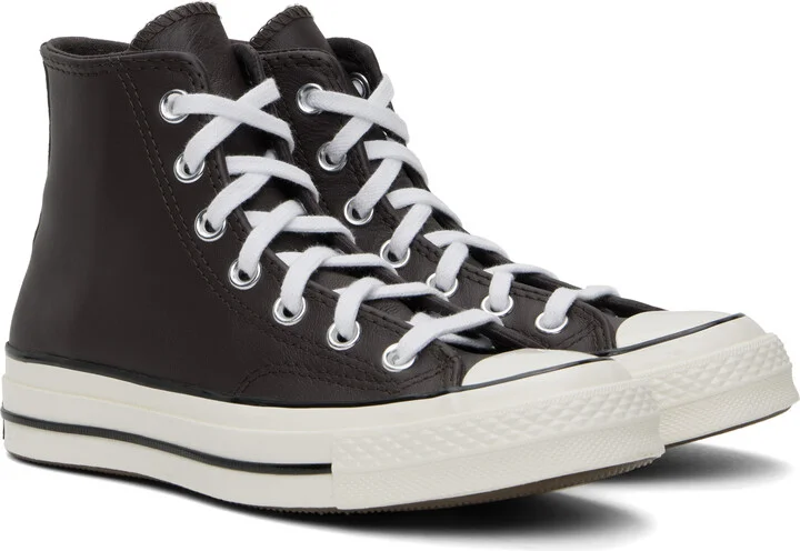 Converse Brown Chuck 70 Heritage Colour Leather High Top Sneakers - Image 4