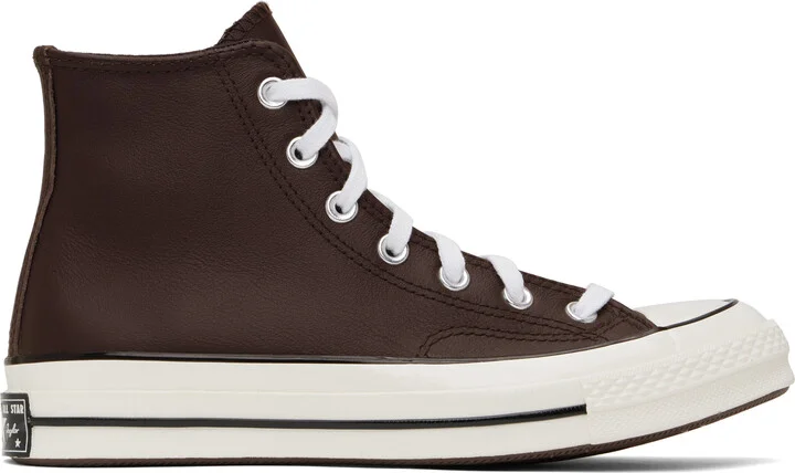 Converse Brown Chuck 70 Heritage Leather High Top Sneakers