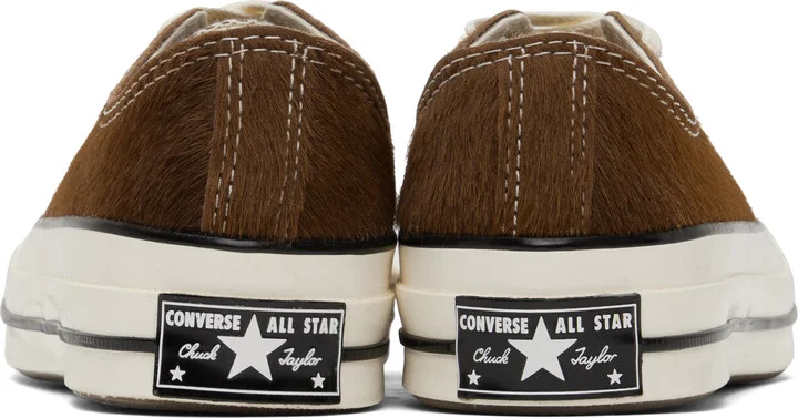 Converse Brown Chuck 70 Premium Leather Sneakers - Image 2