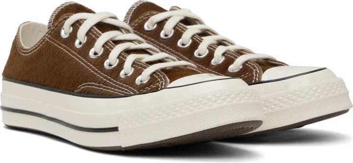 Converse Brown Chuck 70 Premium Leather Sneakers - Image 4