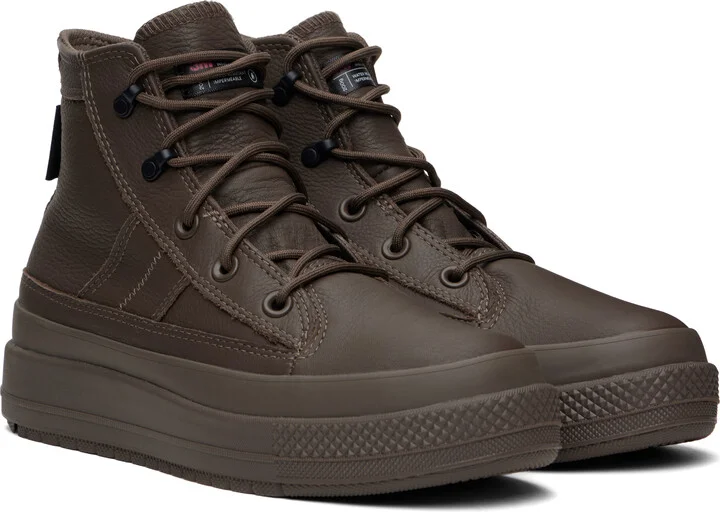 Converse Brown Chuck Taylor All Star Equip Waterproof High Top Sneakers - Image 4