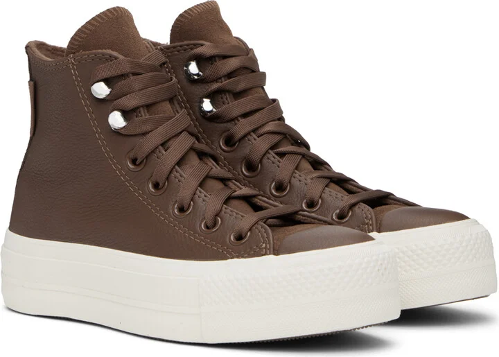 Converse Brown Chuck Taylor All Star Lift Sneakers - Image 4