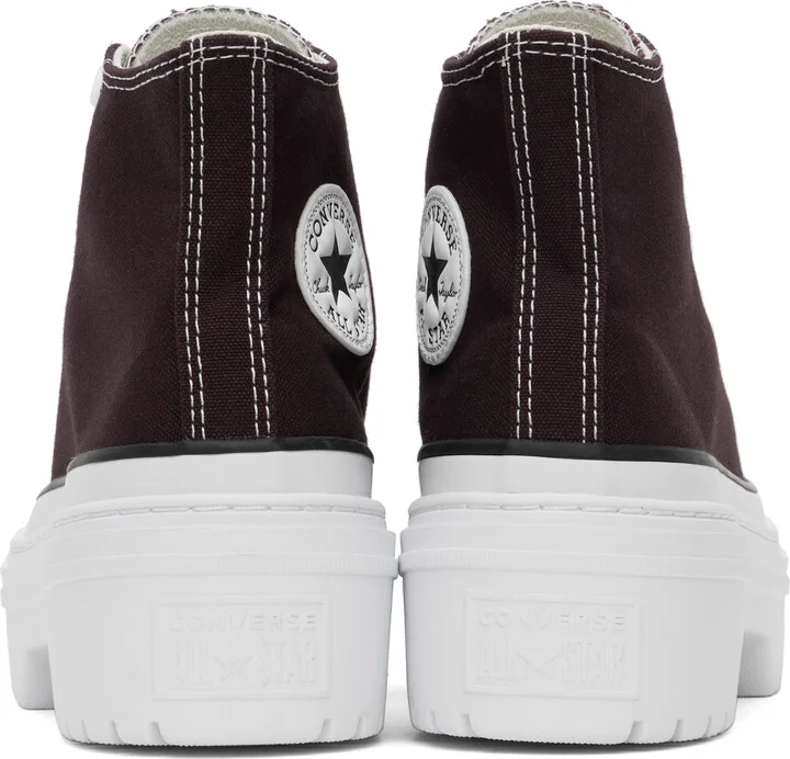 Converse Burgundy Chuck Taylor All Star Lugged Heel Platform Sneakers - Image 2
