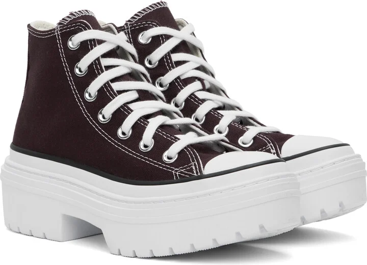 Converse Burgundy Chuck Taylor All Star Lugged Heel Platform Sneakers - Image 4