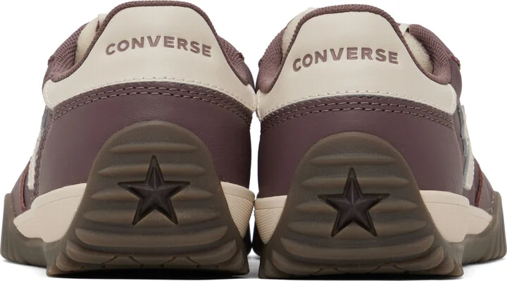 Converse Burgundy Run Star Nylon & Leather Sneakers - Image 2