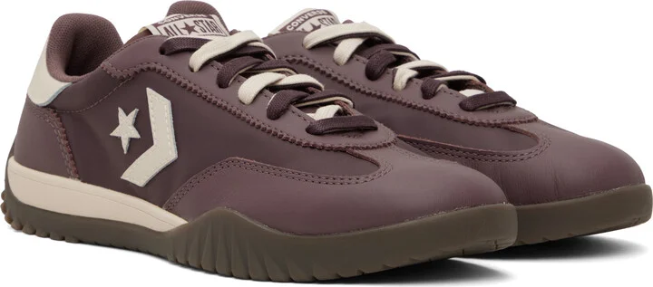 Converse Burgundy Run Star Nylon & Leather Sneakers - Image 4