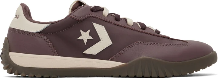 Converse Burgundy Run Star Nylon & Leather Sneakers