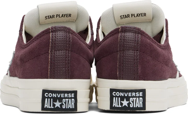 Converse Burgundy Star Player 76 Low Top Sneakers - Image 2
