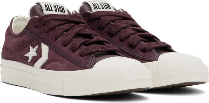 Converse Burgundy Star Player 76 Low Top Sneakers - Image 4