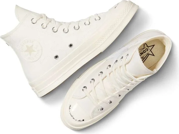 Converse Chuck 70 All Star sneakers in white with star details - Image 2