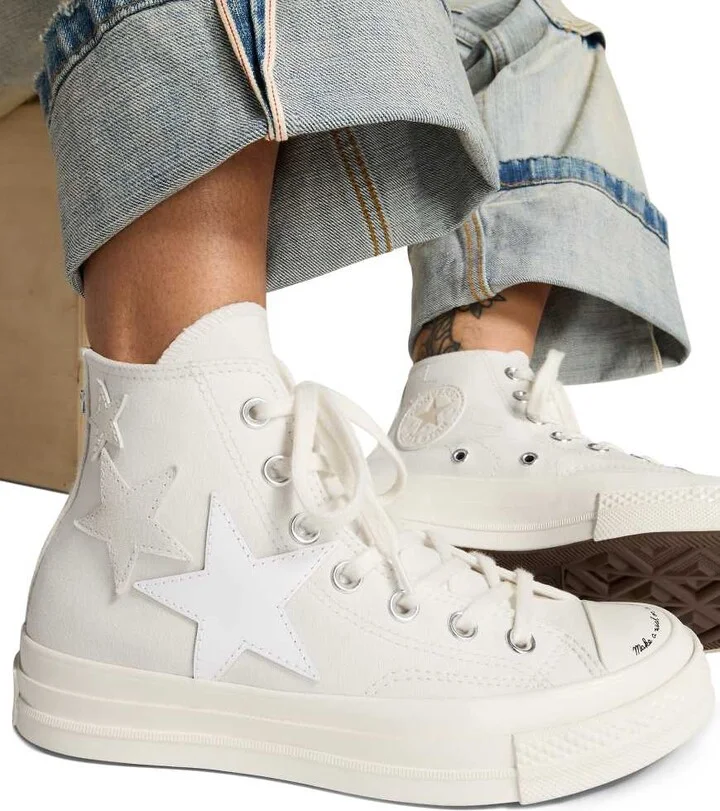 Converse Chuck 70 All Star sneakers in white with star details