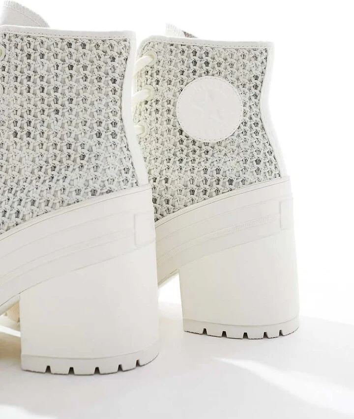 Converse Chuck 70 De Luxe Heeled sneakers in white - Image 4