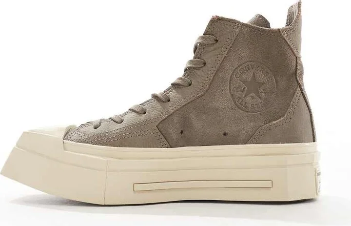 Converse Chuck 70 De Luxe squared platform sneakers in brown