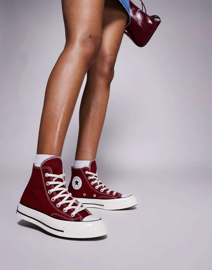 Converse Chuck 70 HI sneakers in burgundy