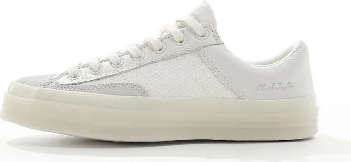 Converse Chuck 70 Marquis mixed materials sneakers in white with gray details - Image 2