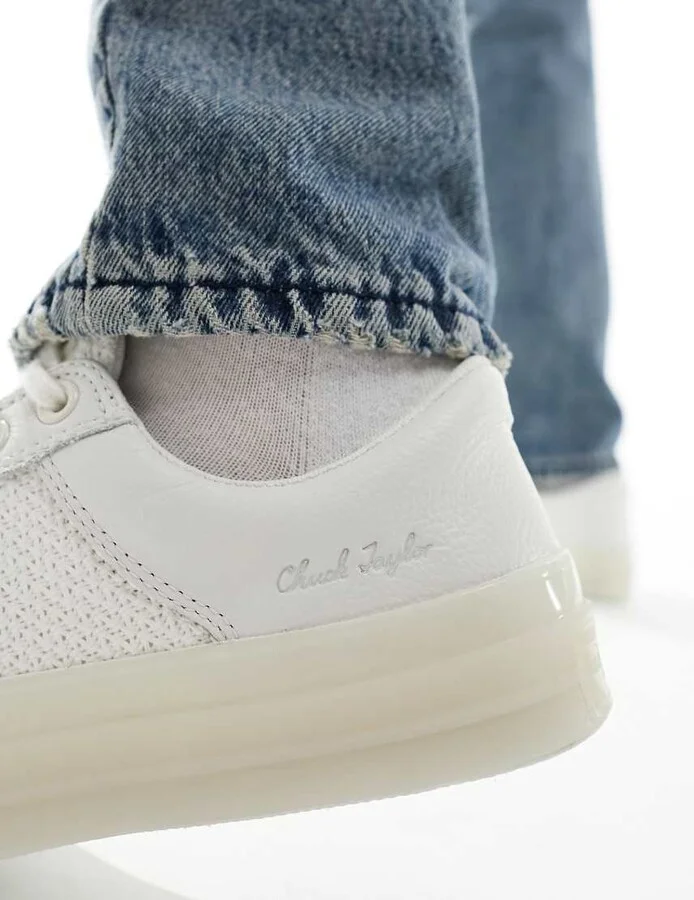 Converse Chuck 70 Marquis mixed materials sneakers in white with gray details - Image 4