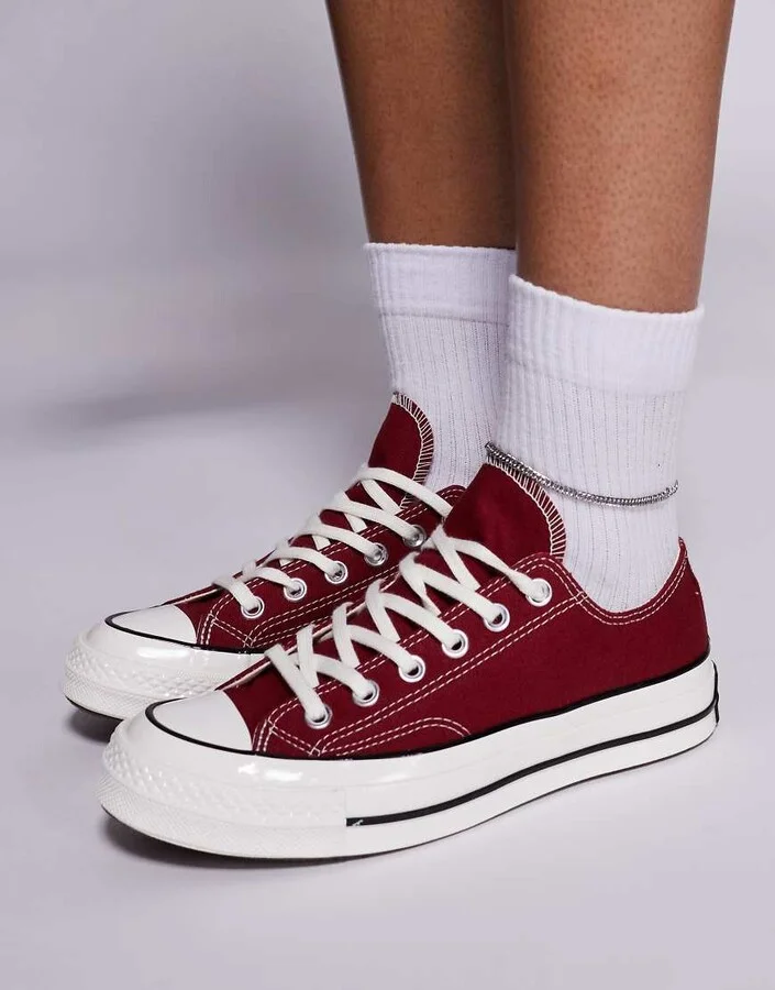 Converse Chuck 70 OX sneakers in burgundy - Image 4