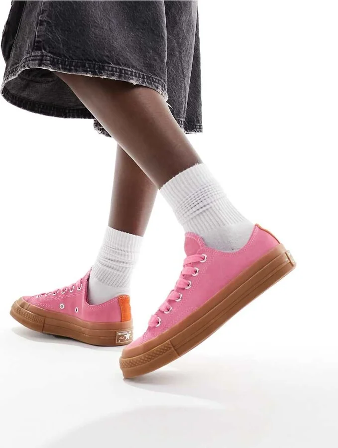 Converse Chuck 70 Ox sneakers in pink with gum soles - Image 3