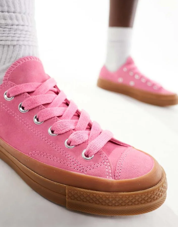 Converse Chuck 70 Ox sneakers in pink with gum soles - Image 4