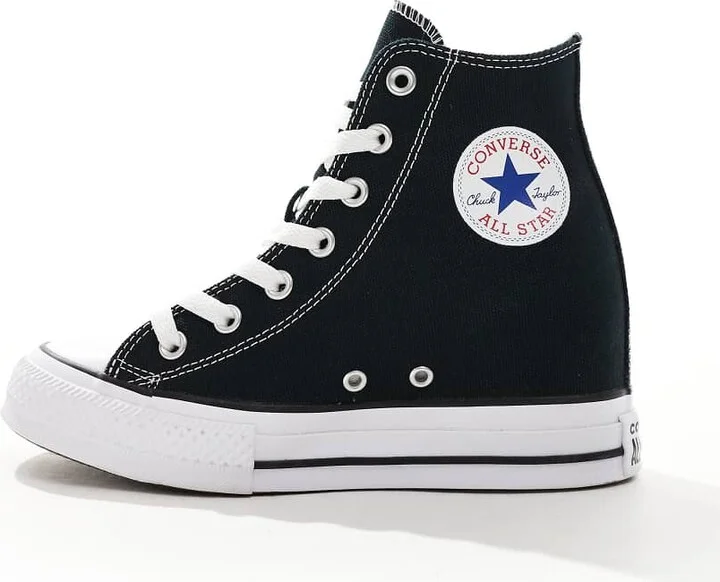 Converse Chuck Taylor All Star Classic Wedge Platform sneaker in black - Image 2