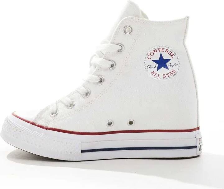 Converse Chuck Taylor All Star Classic Wedge Platform sneaker in white - Image 2
