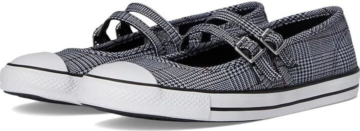 Converse Chuck Taylor All Star Dainty Mary Jane Plaid Women's Shoes Black/White/Sporty Berry : 6.5 B - Medium, Canvas