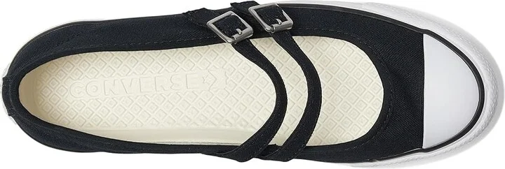 Converse Chuck Taylor All Star Dainty Mary Jane Women's Flat Shoes Black/Egret/Black : 8 B - Medium, Synthetic/Textile - Image 2