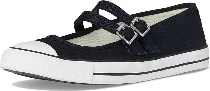 Converse Chuck Taylor All Star Dainty Mary Jane Women's Flat Shoes Black/Egret/Black : 8 B - Medium, Synthetic/Textile - Image 5