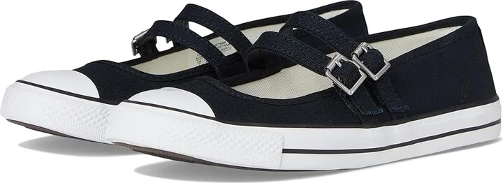 Converse Chuck Taylor All Star Dainty Mary Jane Women's Flat Shoes Black/Egret/Black : 8 B - Medium, Synthetic/Textile