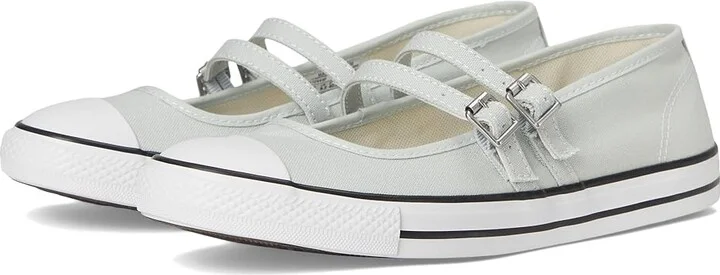 Converse Chuck Taylor All Star Dainty Mary Jane Women's Flat Shoes Rainwashed Grey/White/Black : 9 B - Medium, Synthetic/Textile